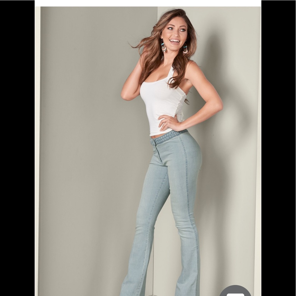 Venus Braided waist bootcut jeans